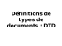 Définitions de types de documents : DTD