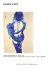 ANGELA GROSSMANN, Blue Figure, 2013 huile sur papier ancien