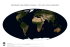 Carte Monde: Image satellites (mosaïque) − Terre, eaux calmes et