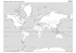 Weltkarte mit Äquator, Wende- und Polarkreisen