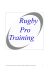 Les packs « formation du joueur », Rugby Pro Training, copyright