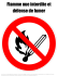 Flamme nue interdite et défense de fumer - E