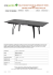 fiche technique table 180/240x110cm en aluminium et verre