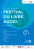 programme du Festival du livre audio 2016
