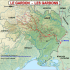 Carte des bassins versants des Gardons dans le Gard 30