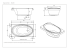 dessin technique de la baignoire bébé au format 80x45