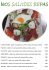 salade verte, jambon cru, chèvre, tomate, œuf au plat, croûtons